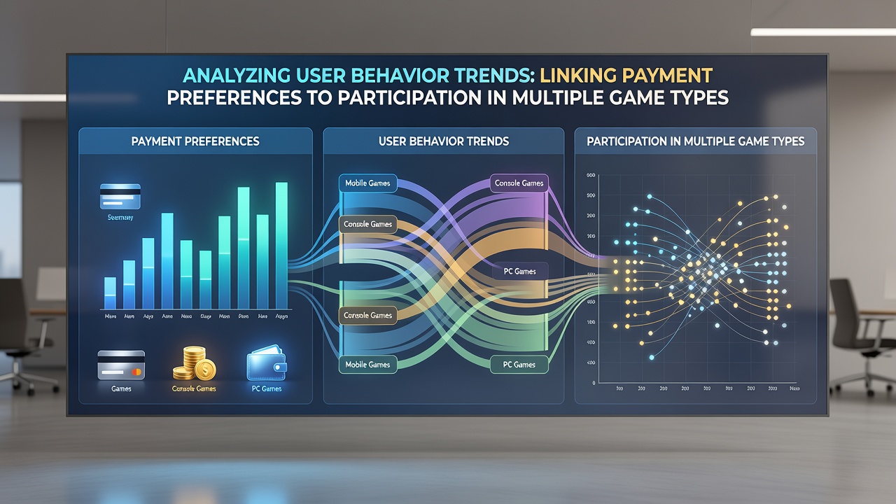Analytics dashboard showing player movement between slots, live casino, and sports betting sections on a mobile interface