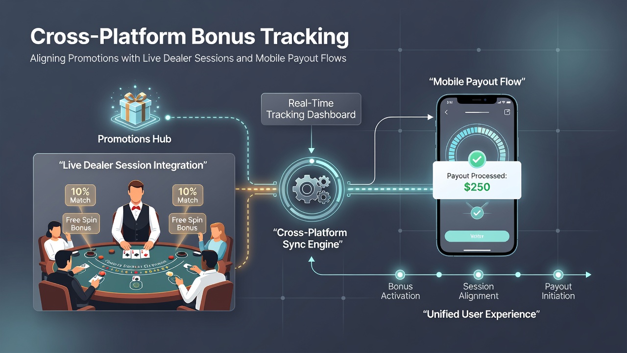 Mobile interface displaying aligned bonus tracking and instant payout confirmation during live dealer play