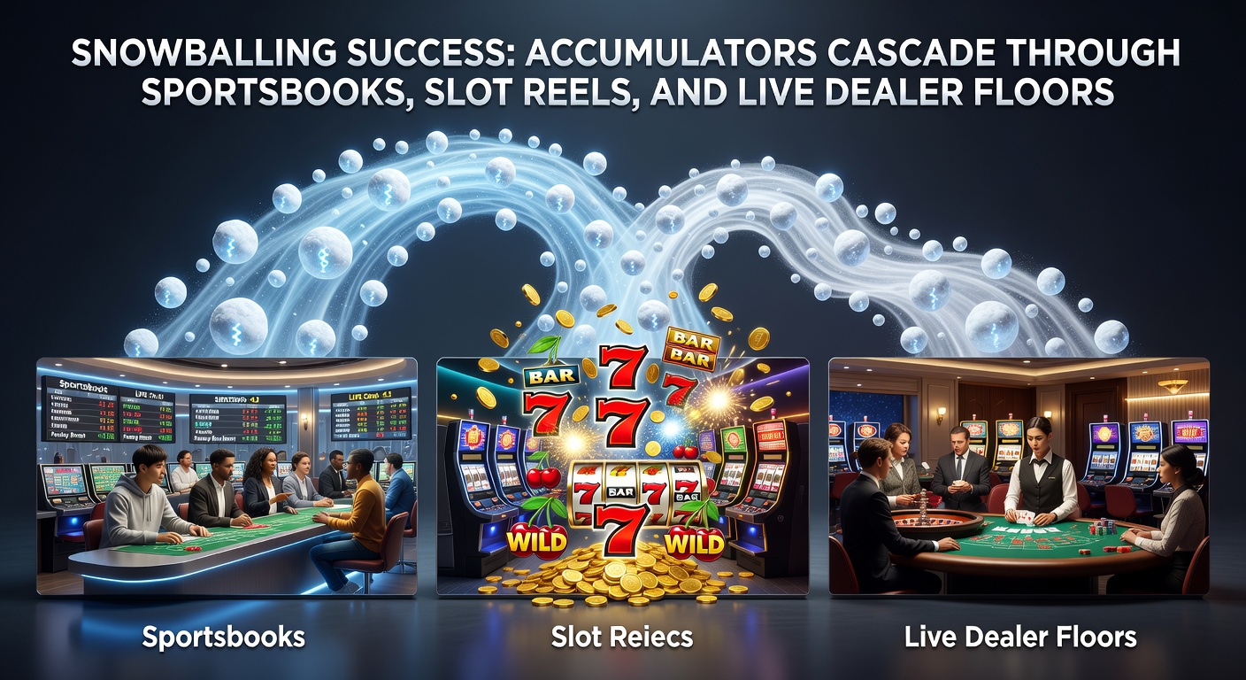 Digital display showing an accumulator bet stacking odds across multiple sports events in a vibrant sportsbook app